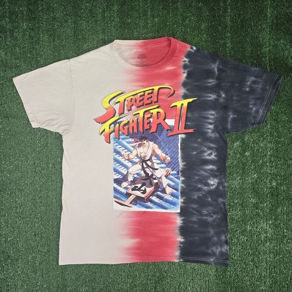 Capcom Street Fighter Ryu Tie Dye Shirt Size Medium Retro Video Game - Picture 2 of 7